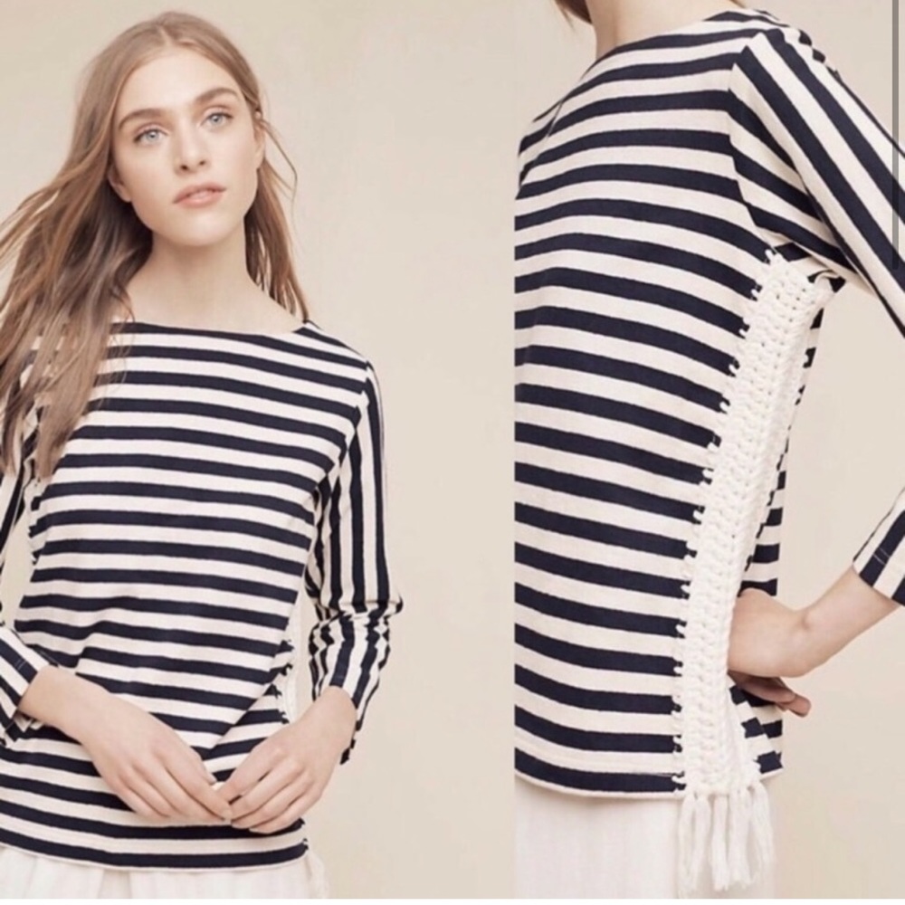 Anthropologie Pepin Mariner striped pullover top